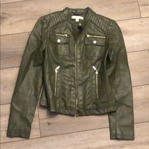 NY&CO faux leather motor jacket XS